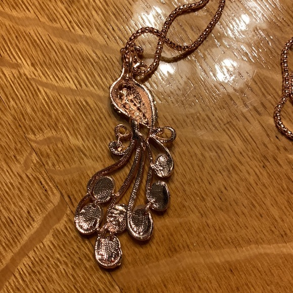 Rose Gold Peacock - Betsey Johnson Necklace - Picture 4 of 5